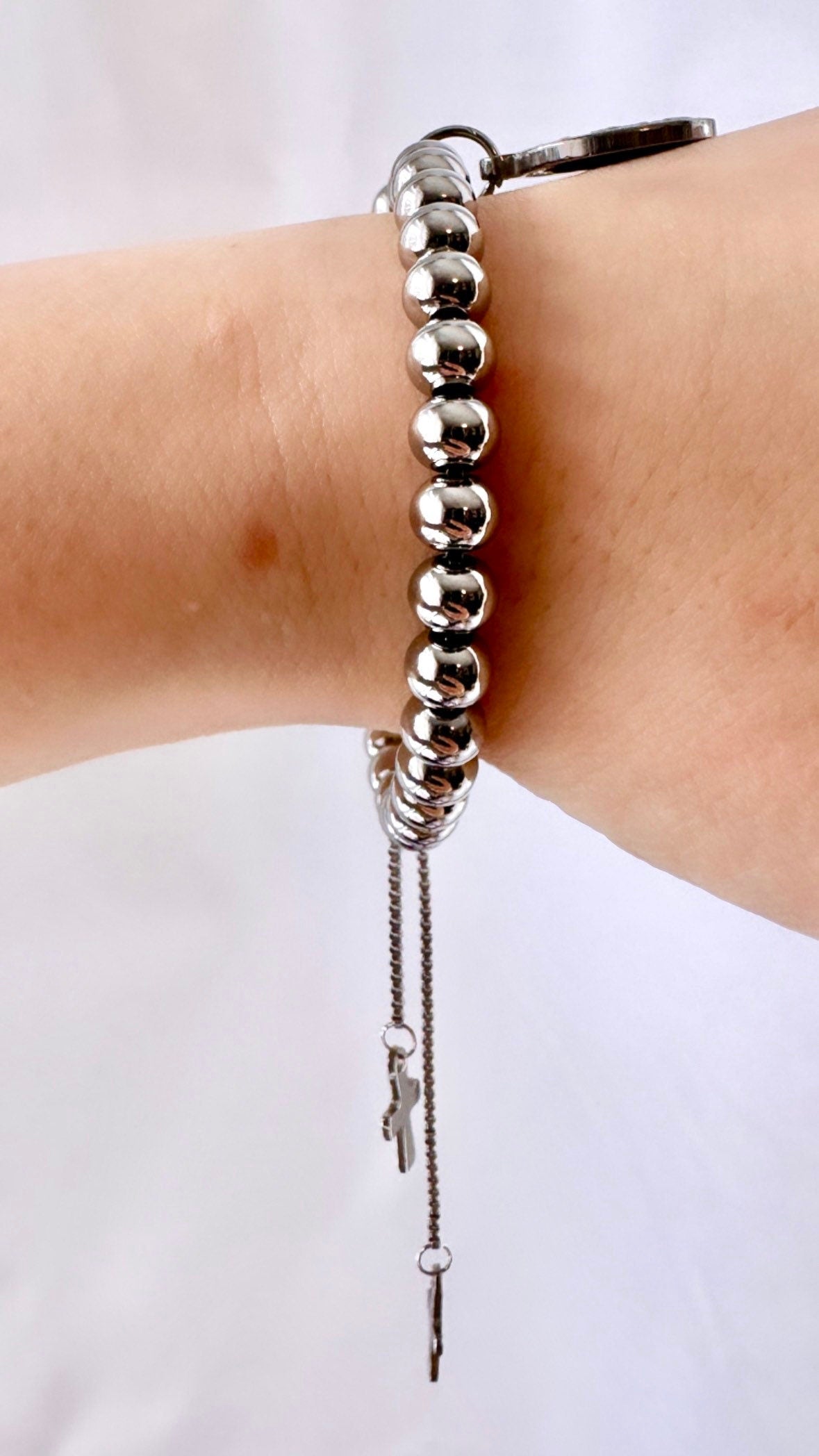 Silver Catholic Bracelet, Virgin Mary Bracelet, Baptism Bracelet For Goddaughter, Saint Medal Bracelet, Miraculous Medal Bracelet