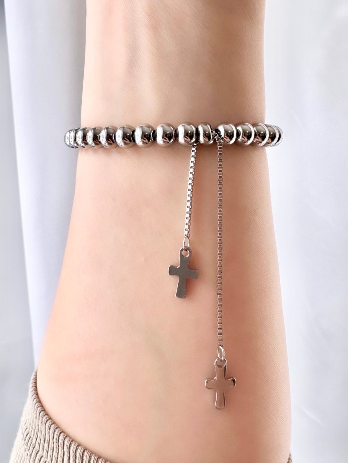Silver Catholic Bracelet, Virgin Mary Bracelet, Baptism Bracelet For Goddaughter, Saint Medal Bracelet, Miraculous Medal Bracelet