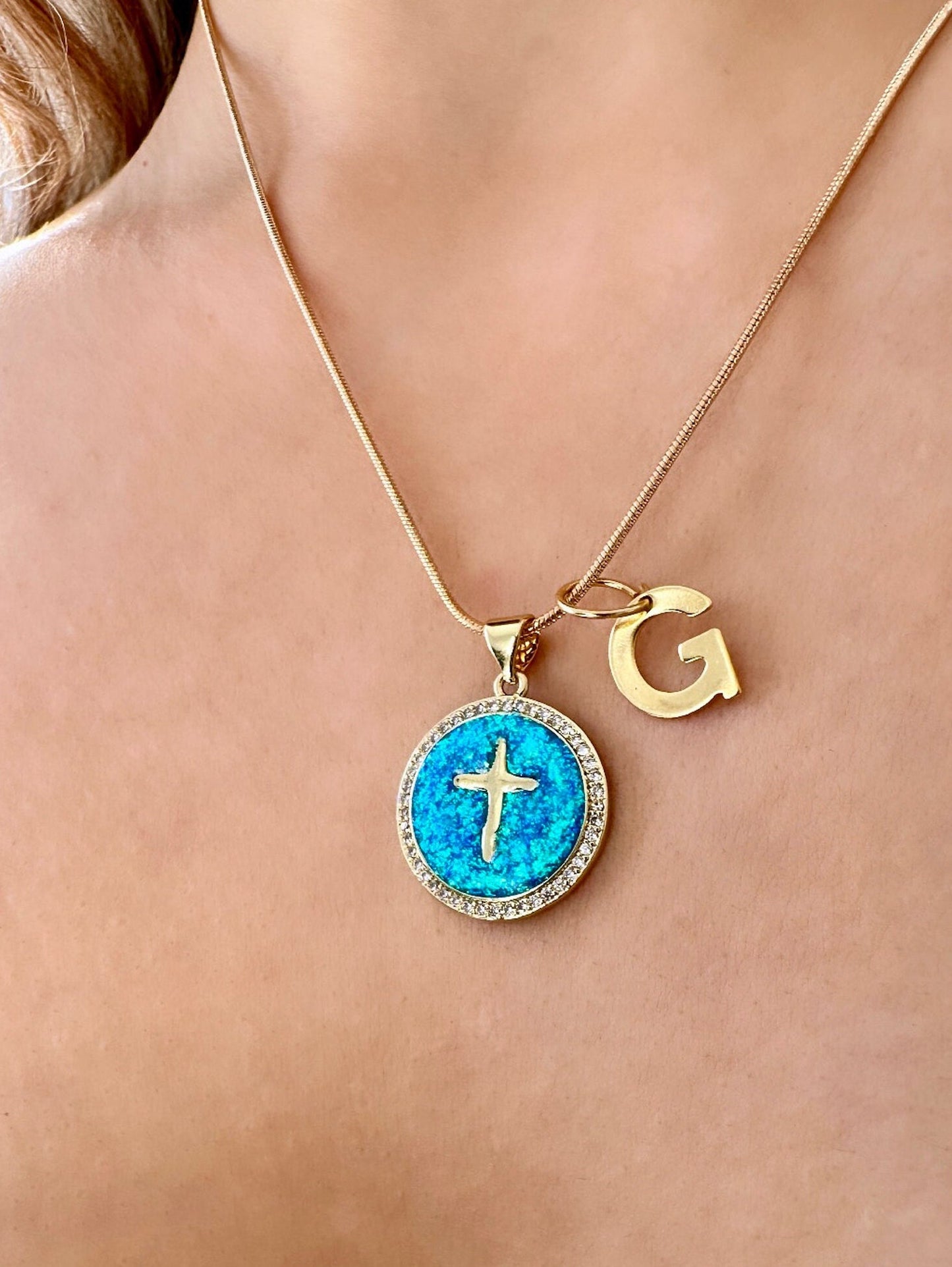Gold Virgin Mary Necklace, Opal And Gold Necklace, Opal Cross Necklace, Gold Filled Cross Necklace, Virgin Mary Necklace Gold, Baptism Gift