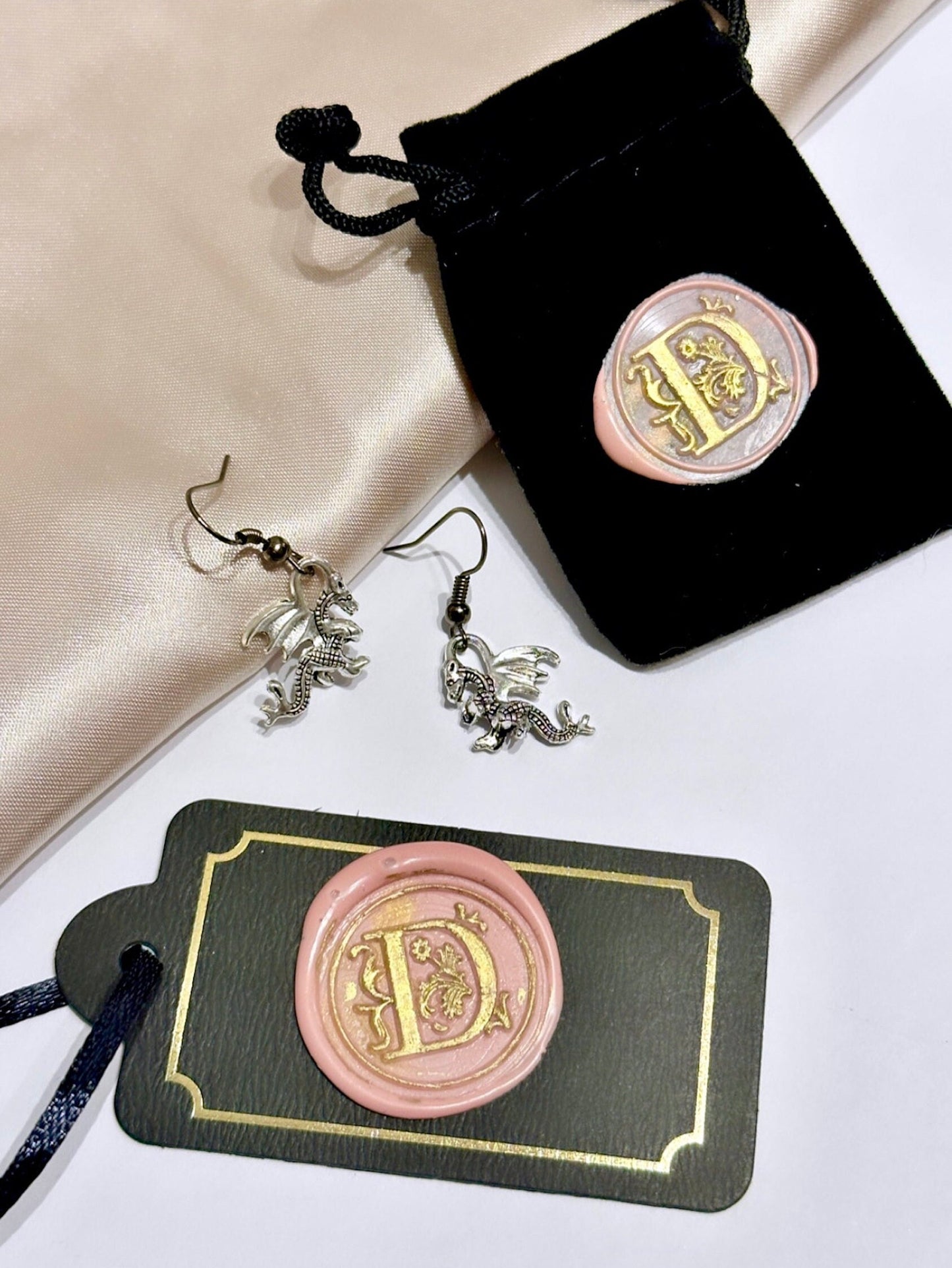 Silver Dragon Earrings, Tiny Dragon Earring, Dragon Dangle Earrings, Renaissance Earrings Halloween Earrings Fantasy Earrings Dragon Jewelry