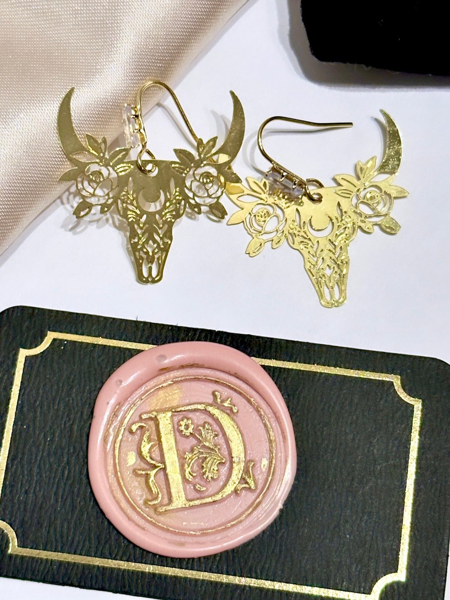Cow Head Earrings, Cowgirl Earrings, Bull Skull Earrings, Gold Skull Earrings, Western Earrings, Boho Dangle Earrings, Laser Cut Earrings