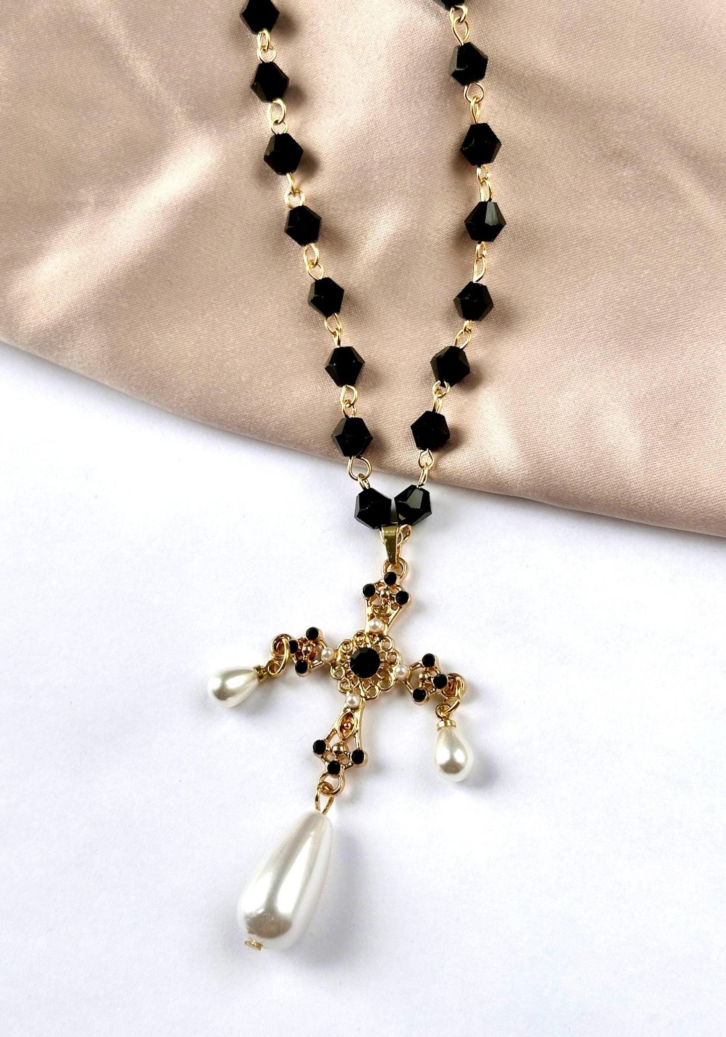 Renaissance Cross Necklace, Tudor Necklace, Renaissance Earrings, Halloween Jewelry Set, Renaissance Jewelry For Women, Medieval Jewelry