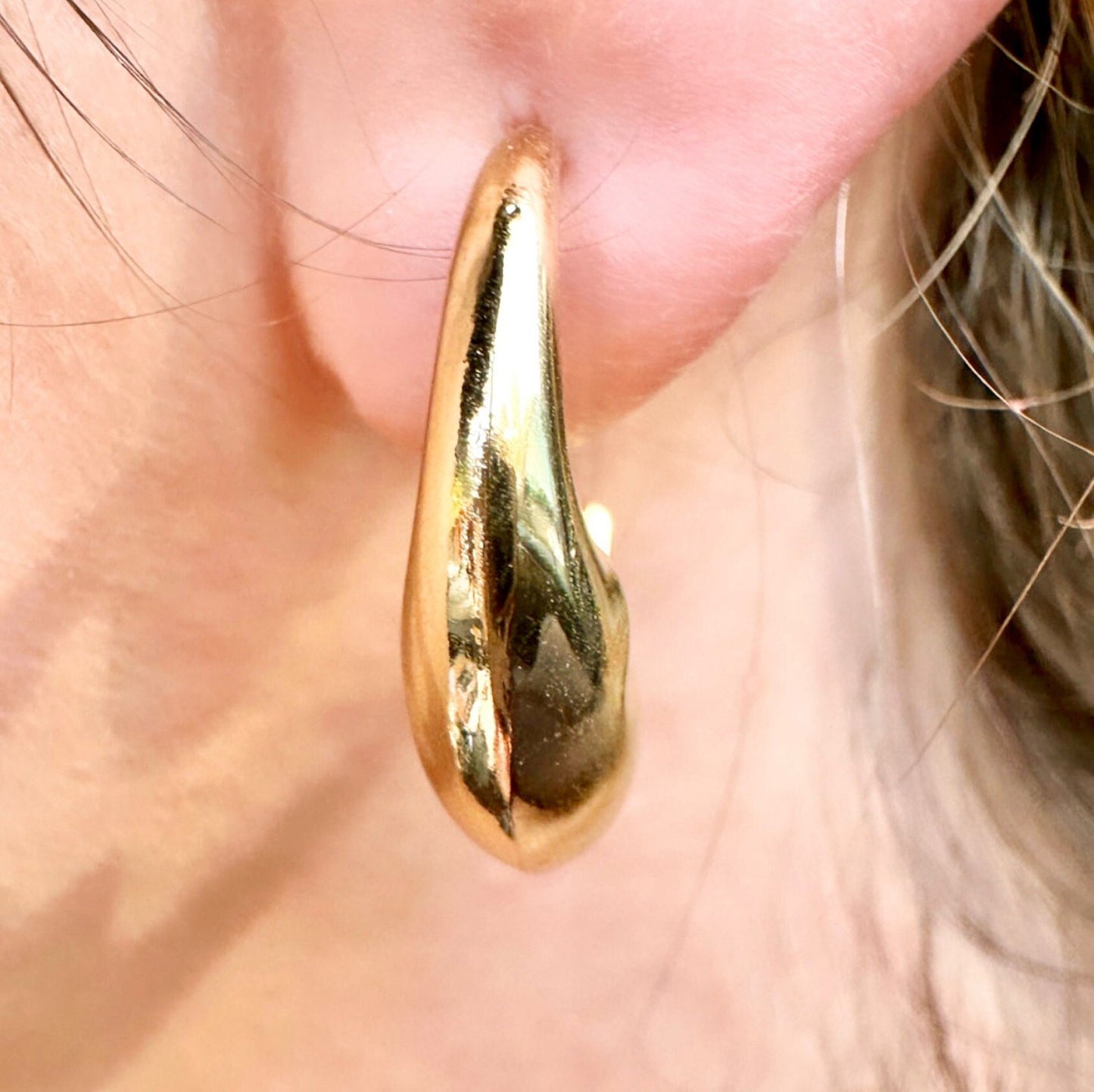 Moon Hoop Earrings - Moon Hoops - 14K Gold Hoops - Celestial Wedding