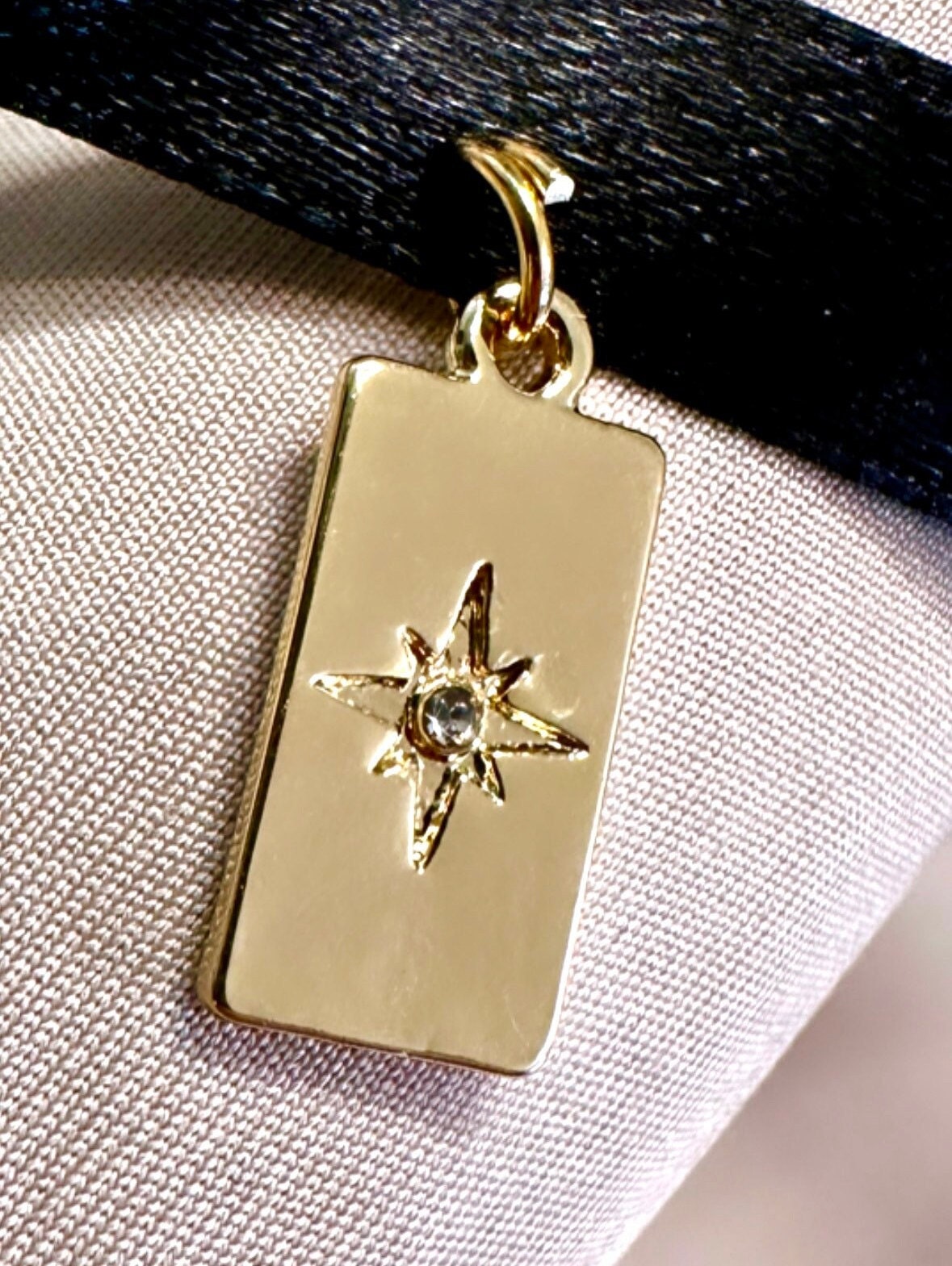 North Star Necklace, Star Choker, Gold Star Necklace, Black Choker Necklace, Starburst Necklace, Star Necklace, Celestial Necklace