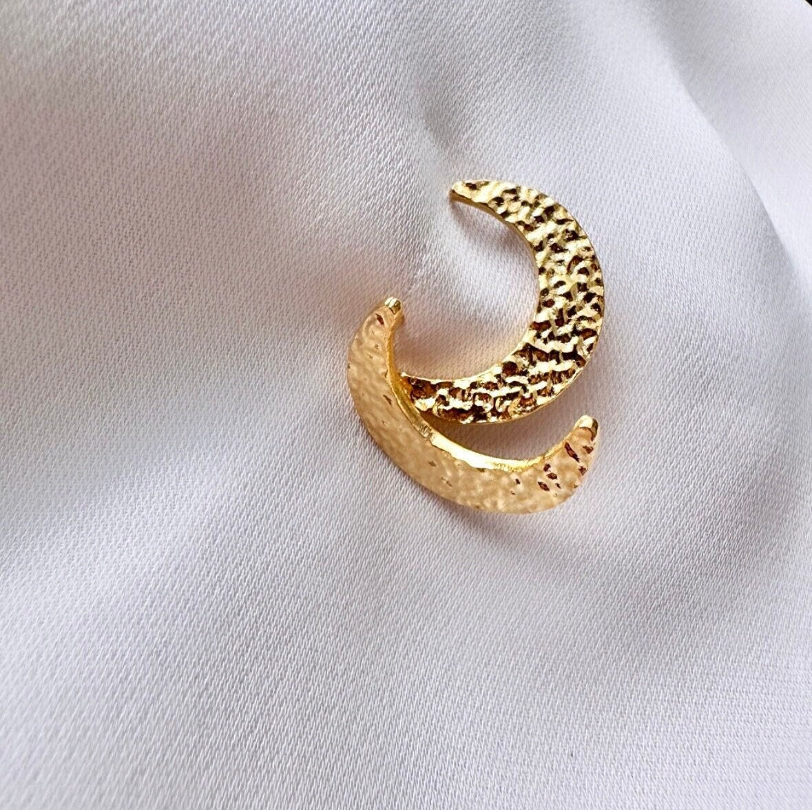 Gold Moon Studs, Crescent Moon Earrings, Moon Stud Earrings, Celestial Stud Earrings, Gold Celestial Earrings, Everyday Studs Tarnish Free