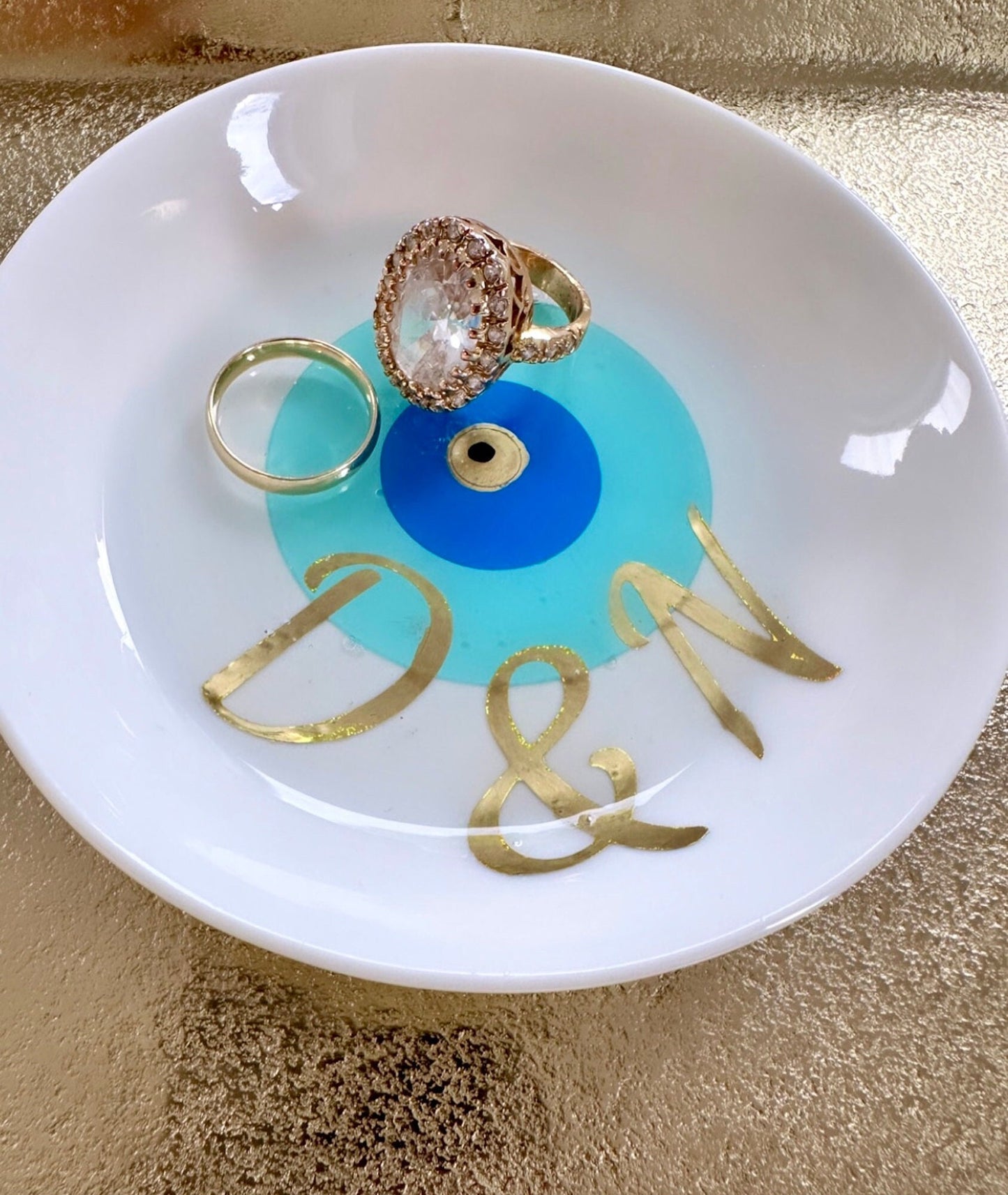 Evil Eye Jewelry Dish, Custom Ring Dish, Evil Eye Trinket Dish, Evil Eye Wedding Favours, Personalized Ring Dish, Evil Eye Protection Gift