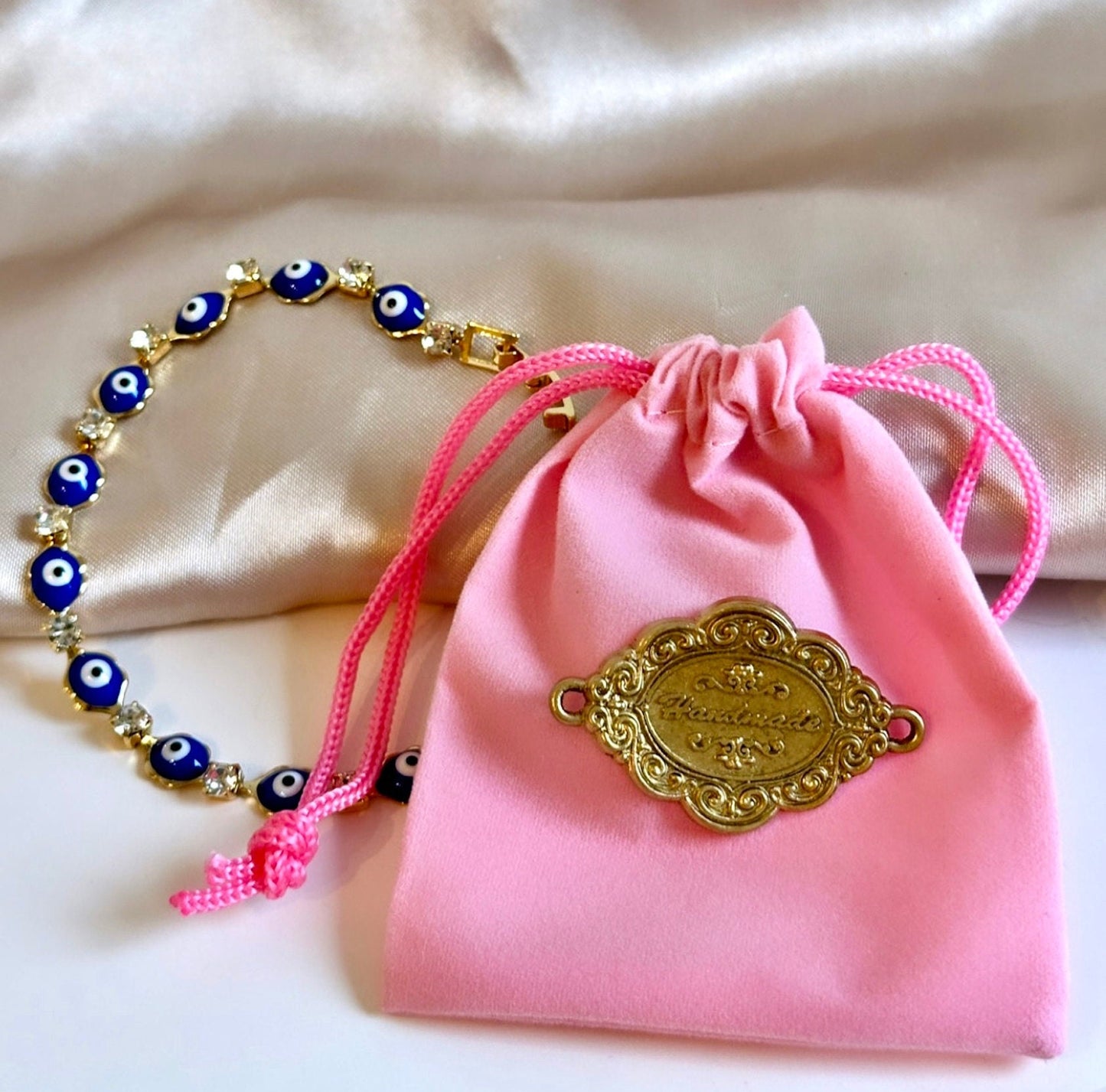 18K Evil Eye Bracelet, Evil Eye Protection Bracelet, Nazar Bracelet, Evil Eye Stainless Steel Bracelet, Turkish Eye Bracelet