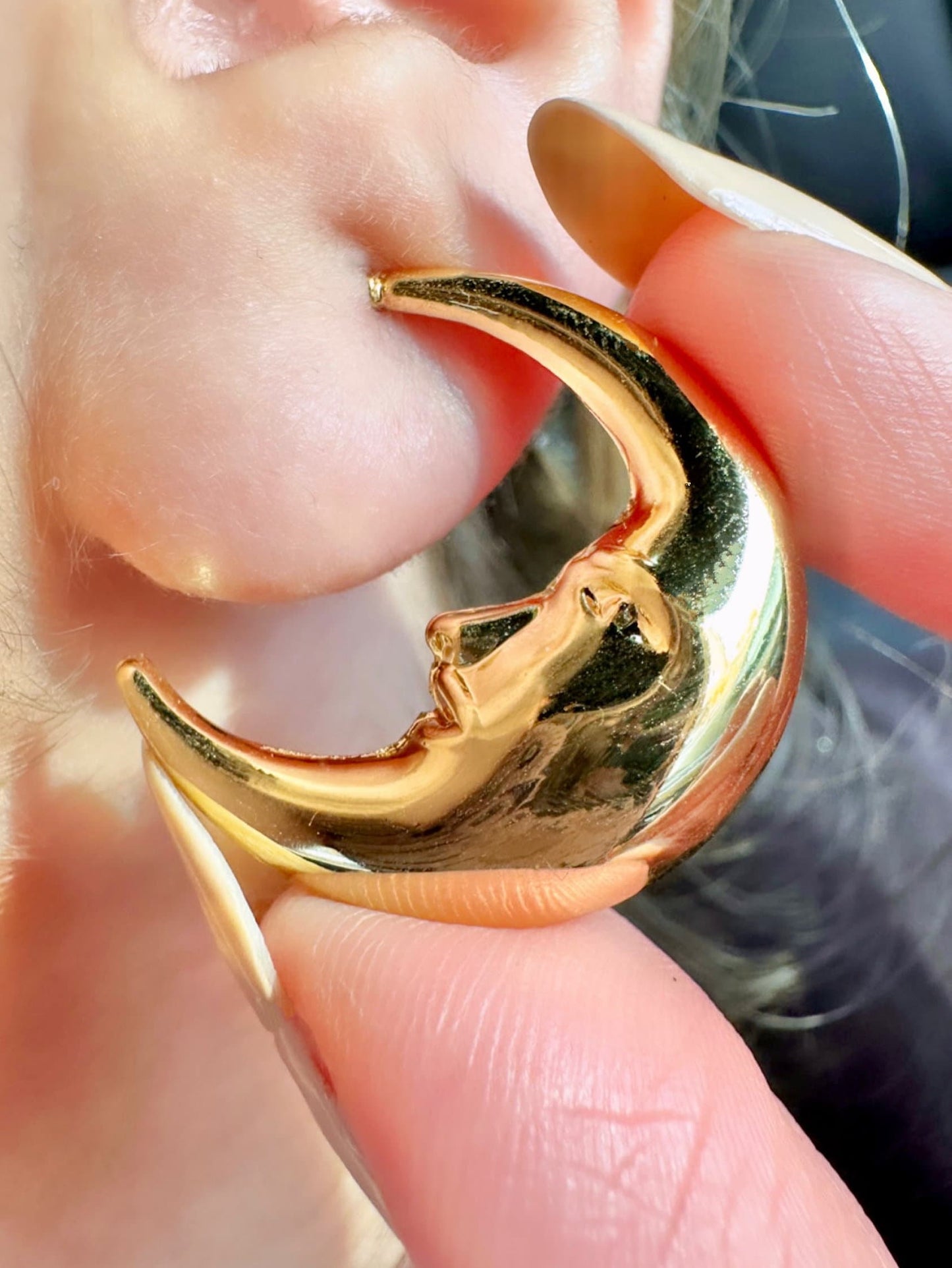 Planet Earrings, Moon Hoop Earrings, Small Gold Hoops, Moon Star Earrings, Sun Earrings, Y2K Earrings, Gold Plated Hoops, Moon Hoops