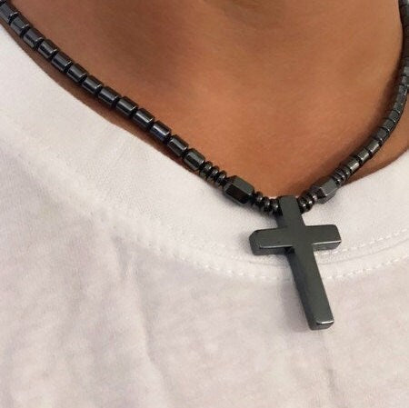 Mens Cross Necklace Boys Cross Necklace Teen Boy Gift Deployment Gift Sentimental Gifts