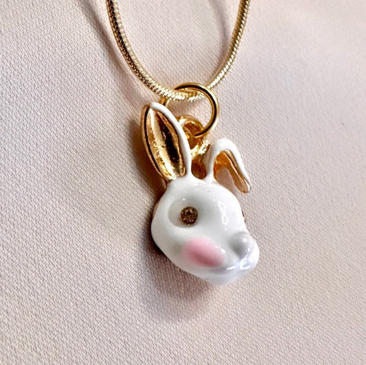 Cute Bunny Necklace, Bunny Pendant Necklace, Bunny Necklace For Women, Bunny Necklace Charm, Easter Necklace, Rabbit Necklace, Cottagecore