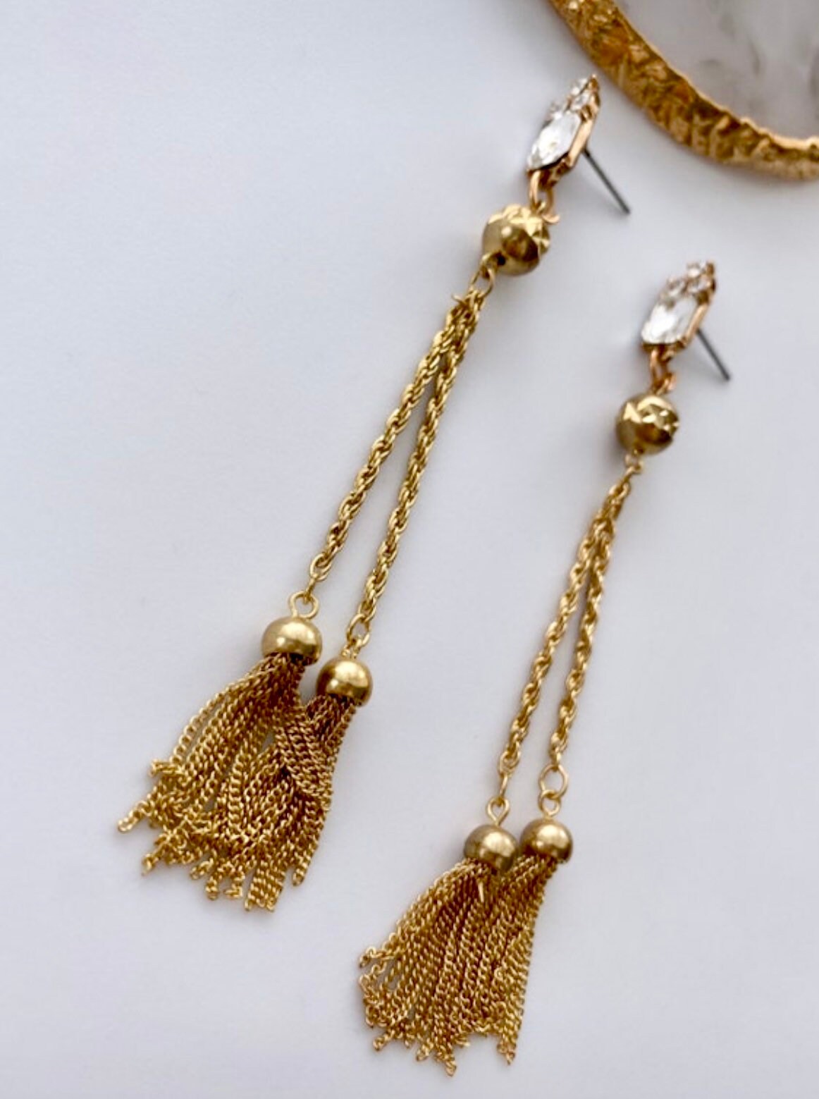 Long Tassel Earrings, Gold Tassel Earrings, Rope Chain Earring, Boho Tassel Earrings, Long Chain Earrings, Elegant Earrings, Gold Earrings