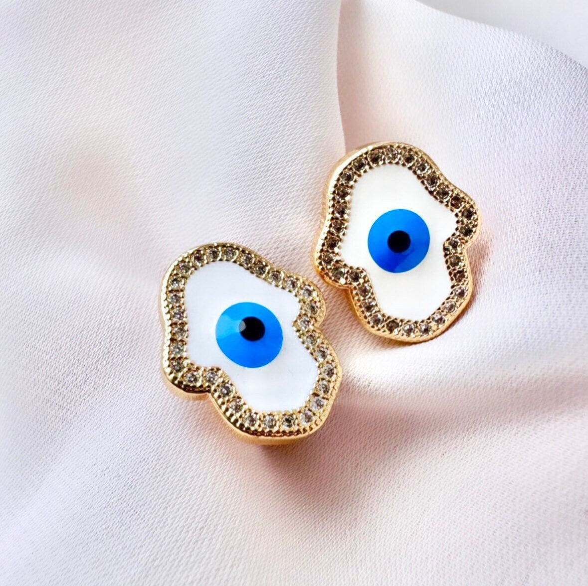 Hamsa Stud Earrings, Evil Eye Stud Earrings, Hamsa Hand Earring, Evil Eye Protection Jewelry, Hamsa Hand Evil Eye, Blue Evil Eye Earrings