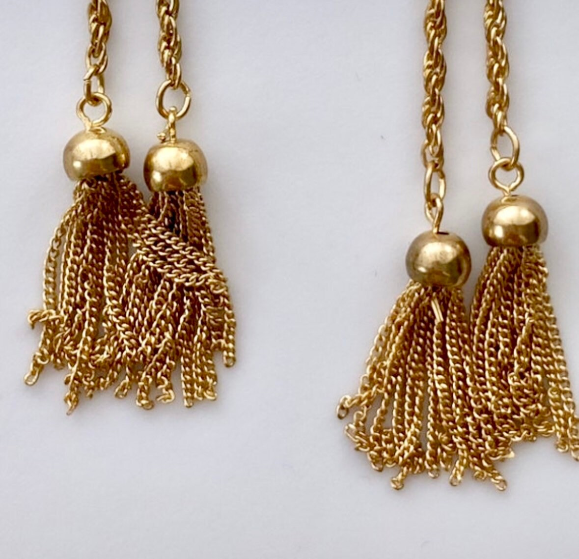 Long Tassel Earrings, Gold Tassel Earrings, Rope Chain Earring, Boho Tassel Earrings, Long Chain Earrings, Elegant Earrings, Gold Earrings