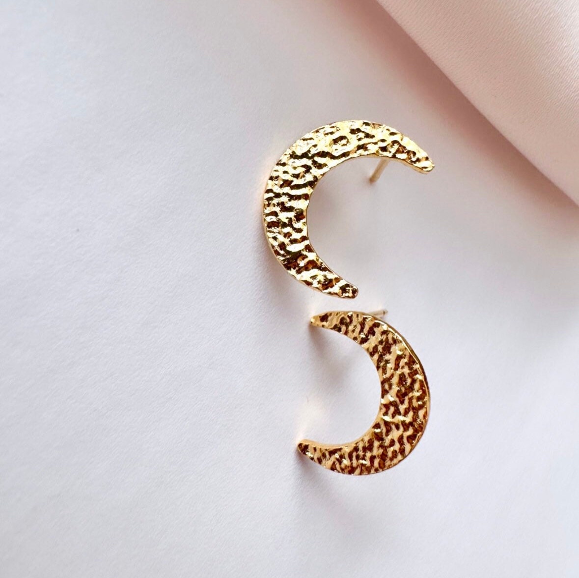 Gold Moon Stud, Celestial Stud Earrings, Tiny Moon Earring, Moon Crescent Earring, Everyday Stud Earrings, Stainless Steel Stud Earrings