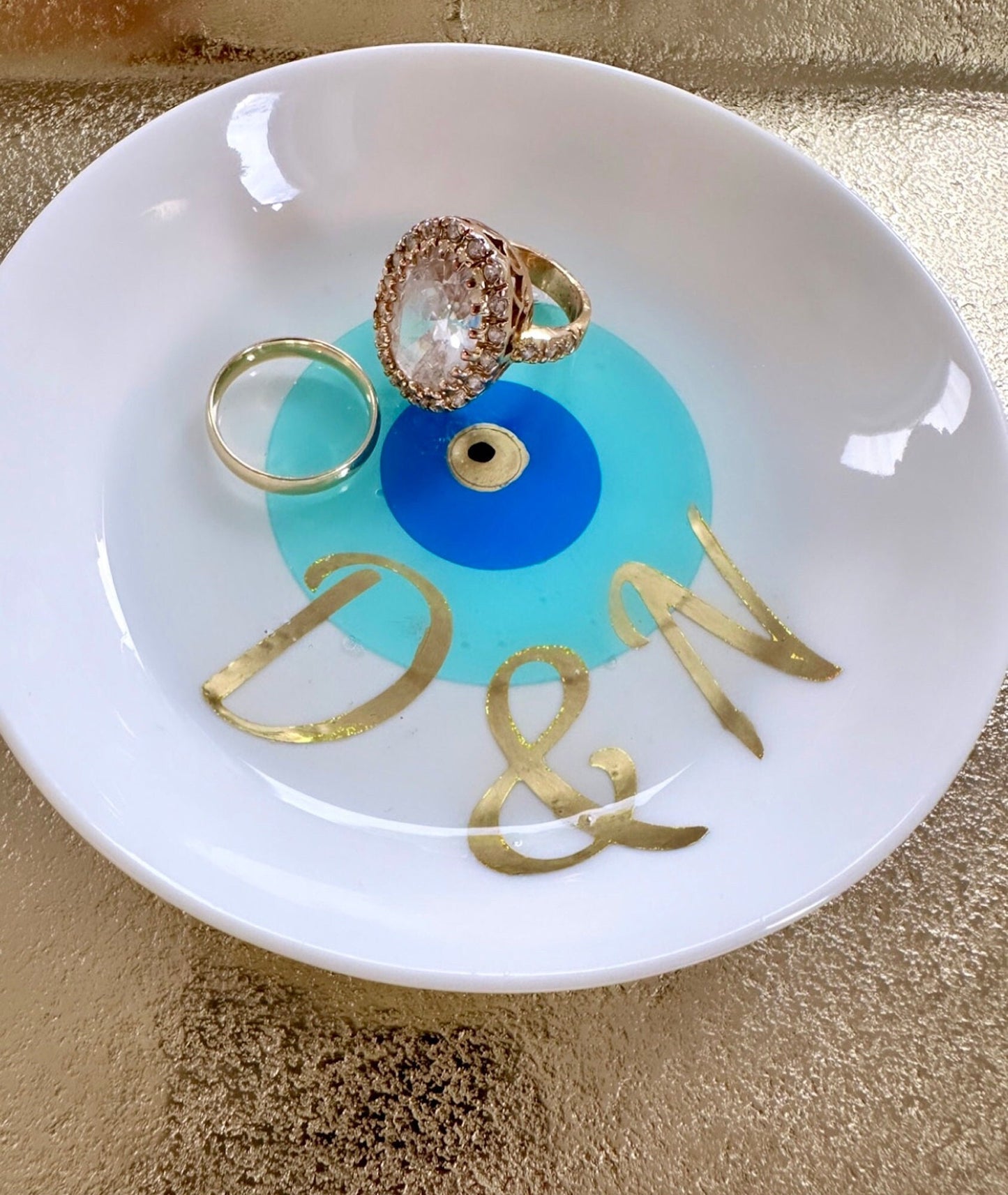 Evil Eye Jewelry Dish, Custom Ring Dish, Evil Eye Trinket Dish, Evil Eye Wedding Favours, Personalized Ring Dish, Evil Eye Protection Gift