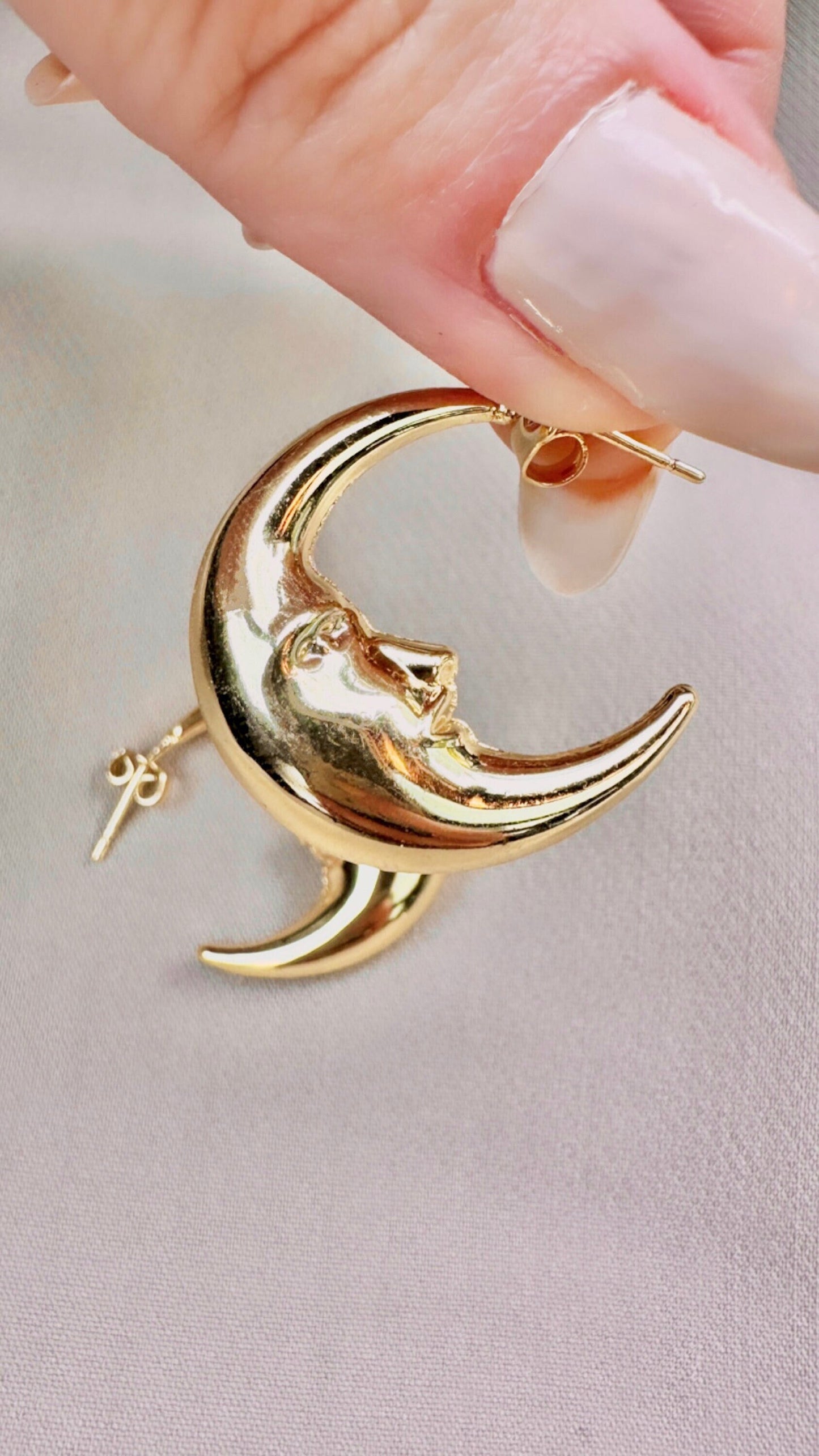 Planet Earrings, Moon Hoop Earrings, Small Gold Hoops, Moon Star Earrings, Sun Earrings, Y2K Earrings, Gold Plated Hoops, Moon Hoops