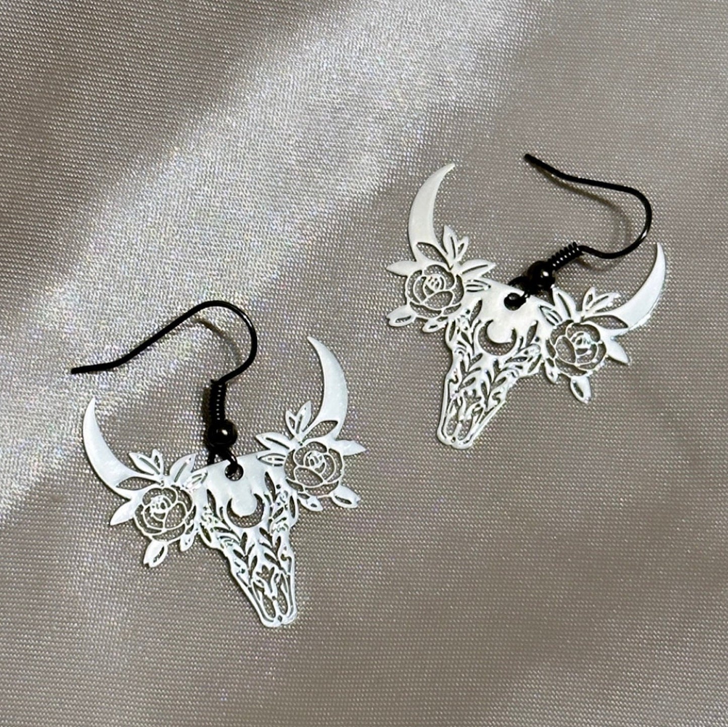 Western Cow Earrings, Silver Cow Earrings, Cowgirl Earrings, Silver Western Earrings, Boho Western Earrings, Cowgirl Jewellery, Cowgirl Gift