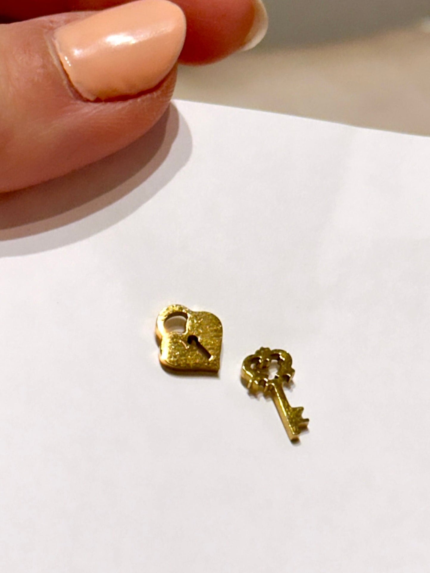 Lock And Key Earrings, Heart Lock Earring, Key And Lock Earrings, Gold Key Earrings, Gold Lock And Key, Mismatched Stud Earrings, Tiny Studs