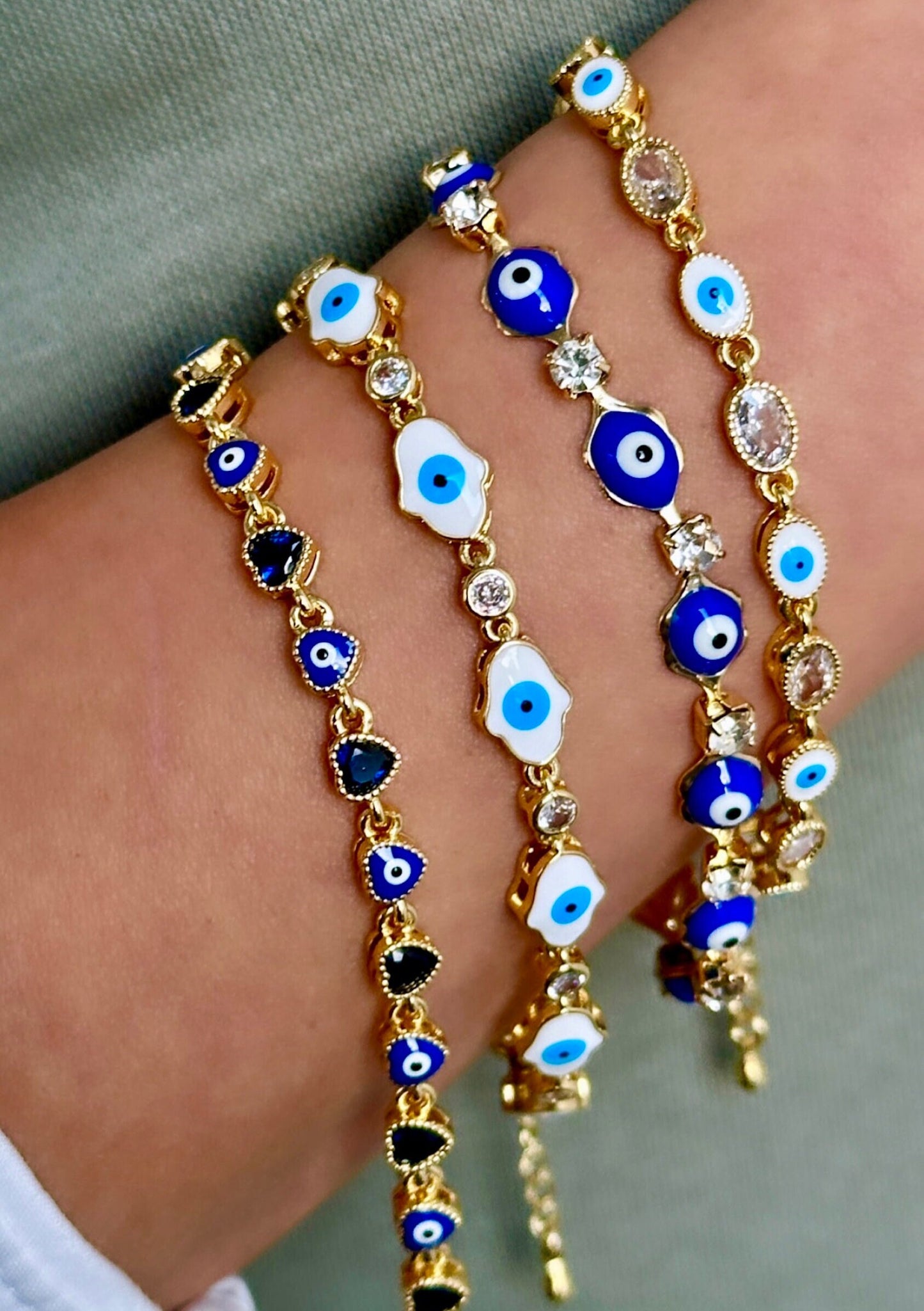 Blue Evil Eye Bracelet, 18K Evil Eye Bracelet, Turkish Evil Eye Bracelet, Stainless Steel Evil Eye Bracelet, Evil Eye Protection Bracelet