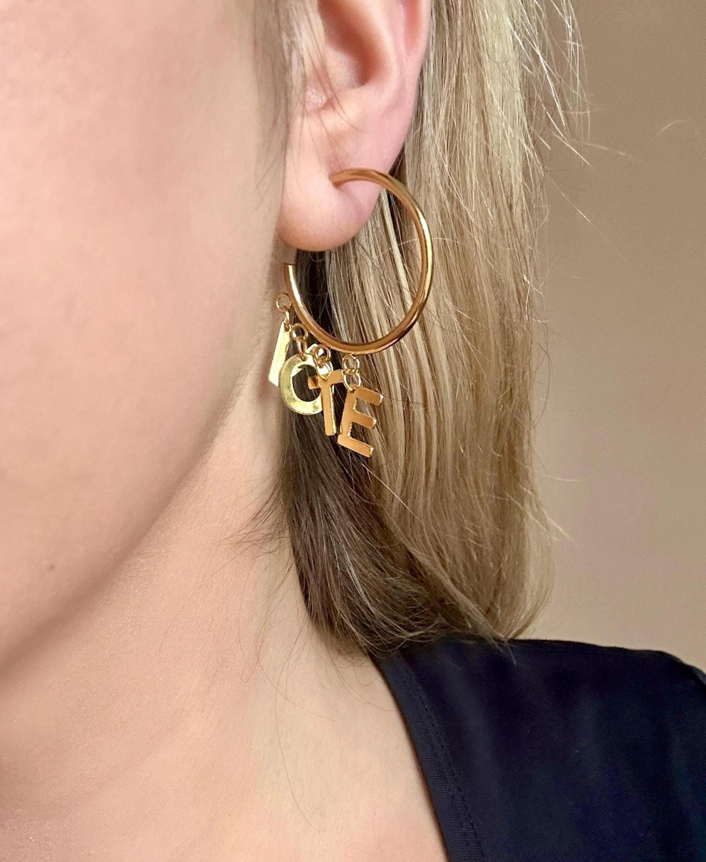 Vote Earrings, Elections 2024, Political Earrings, Vote Jewelry, Political Jewelry, Stainless Steel Hoop Earrings, Vote 2024